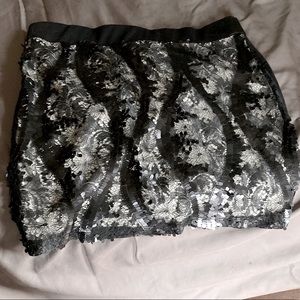 Black Lace Mini Skirt